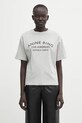 Anine Bing t-shirt bawełniany cohen nadruk szary A.08.11519