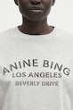 Anine Bing t-shirt bawełniany cohen szary A.08.11519