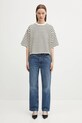 Anine Bing t-shirt myers A.08.11431 beżowy