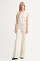 Rag & Bone t-shirt bawełniany RE6E25FT3SW beżowy AW25