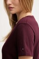 Βαμβακερό μπλουζάκι Tommy Hilfiger WW0WW46120 μπορντό