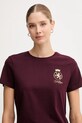 Bavlněné tričko Tommy Hilfiger burgundské WW0WW46153