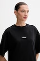 La Mania tricou din bumbac negru TEEZY