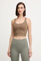 adidas by Stella McCartney top treningowy z elastanem brązowy JW1998