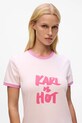 Odzież Karl Lagerfeld t-shirt bawełniany Karl Lagerfeld x Paris Hilton A4W17102 różowy