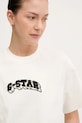 G-Star t-shirt bawełniany beżowy D26921.C336