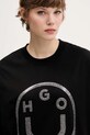 Hugo Blue tricou din bumbac negru 50550141