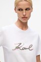 Oblečenie Bavlnené tričko Karl Lagerfeld A4W17052 biela
