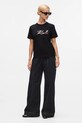 Karl Lagerfeld t-shirt bawełniany czarny A4W17052