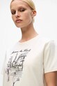Îmbrăcăminte Karl Lagerfeld tricou din bumbac A4W17087 bej