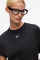 Ρούχα Βαμβακερό μπλουζάκι Karl Lagerfeld A4W17039 μαύρο