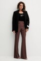 Top s prídavkom vlny Elisabetta Franchi TK63B57E2 čierna AW25