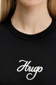 Хлопковая футболка HUGO 50550117 чёрный