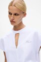Ρούχα Βαμβακερό μπλουζάκι Karl Lagerfeld A4W17046 λευκό