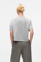 Βαμβακερό μπλουζάκι Karl Lagerfeld A4W17053 γκρί AW25