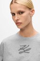 Ρούχα Βαμβακερό μπλουζάκι Karl Lagerfeld A4W17053 γκρί