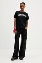 Converse t-shirt bawełniany CVW5T026 czarny AW25
