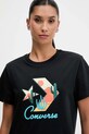 Converse tricou din bumbac negru CVW5T240