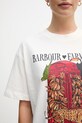 Bavlněné tričko Barbour x Farm Rio LTS0699 bílá