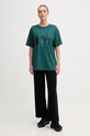 Dkny t-shirt bawełniany DP5T1470 zielony AW25
