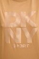 Dkny t-shirt bawełniany DP5T1470 brązowy