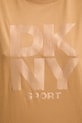 Dkny t-shirt bawełniany DP5T1470 brązowy