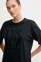 Dkny t-shirt bawełniany czarny DP5T1470