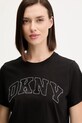 Dkny t-shirt bawełniany czarny DP5T1500