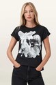 Βαμβακερό μπλουζάκι AllSaints LENA βαμβάκι μαύρο W021JD