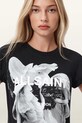 Βαμβακερό μπλουζάκι AllSaints LENA W021JD μαύρο AW25