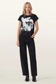 Βαμβακερό μπλουζάκι AllSaints LENA μαύρο W021JD