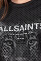 Ρούχα Μπλουζάκι AllSaints ROAR W075JD μαύρο