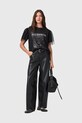 Μπλουζάκι AllSaints ROAR W075JD μαύρο