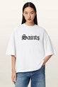 Бавовняна футболка AllSaints SAINT бавовна білий W139JD