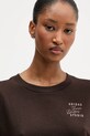 adidas t-shirt bawełniany brązowy KT3274