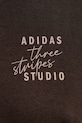 Βαμβακερό μπλουζάκι adidas KT3274 καφέ