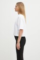 Sportmax t-shirt bawełniany NAVA 2522946015600 biały AW25
