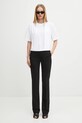 Sportmax t-shirt bawełniany NAVA 2522946015600 biały
