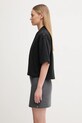 Sportmax t-shirt bawełniany NAVA 2522946015600 czarny AW25