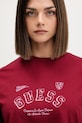 Хлопковая футболка Guess Jeans бордо W5BI11.K8HM0