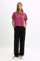 Памучна тениска Guess Jeans W5BI23.K8HM0 розов AW25
