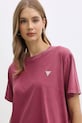 Хлопковая футболка Guess Jeans бордо W5BI23.K8HM0
