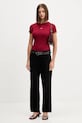 Guess Jeans t-shirt W5BP45.KA0H1 bordowy AW25