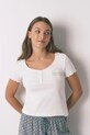 women'secret t-shirt z elastanem biały 3272276