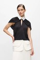 Karl Lagerfeld t-shirt bawełna czarny A4W17036