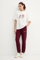 Miss Sixty t-shirt z domieszką lnu 6S3SJ59200 beżowy AW25