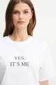 Victoria Beckham t-shirt bawełniany biały 1425JTS006986A