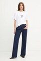Victoria Beckham t-shirt bawełniany 1425JTS007015A biały AW25