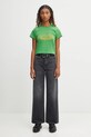 Martine Rose t-shirt bawełniany Shrunken 629JE01400CW zielony