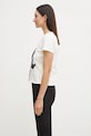 Wales Bonner t-shirt bawełniany Selah Cropped T Shirt UA25JE11.JE01.100 beżowy AW25